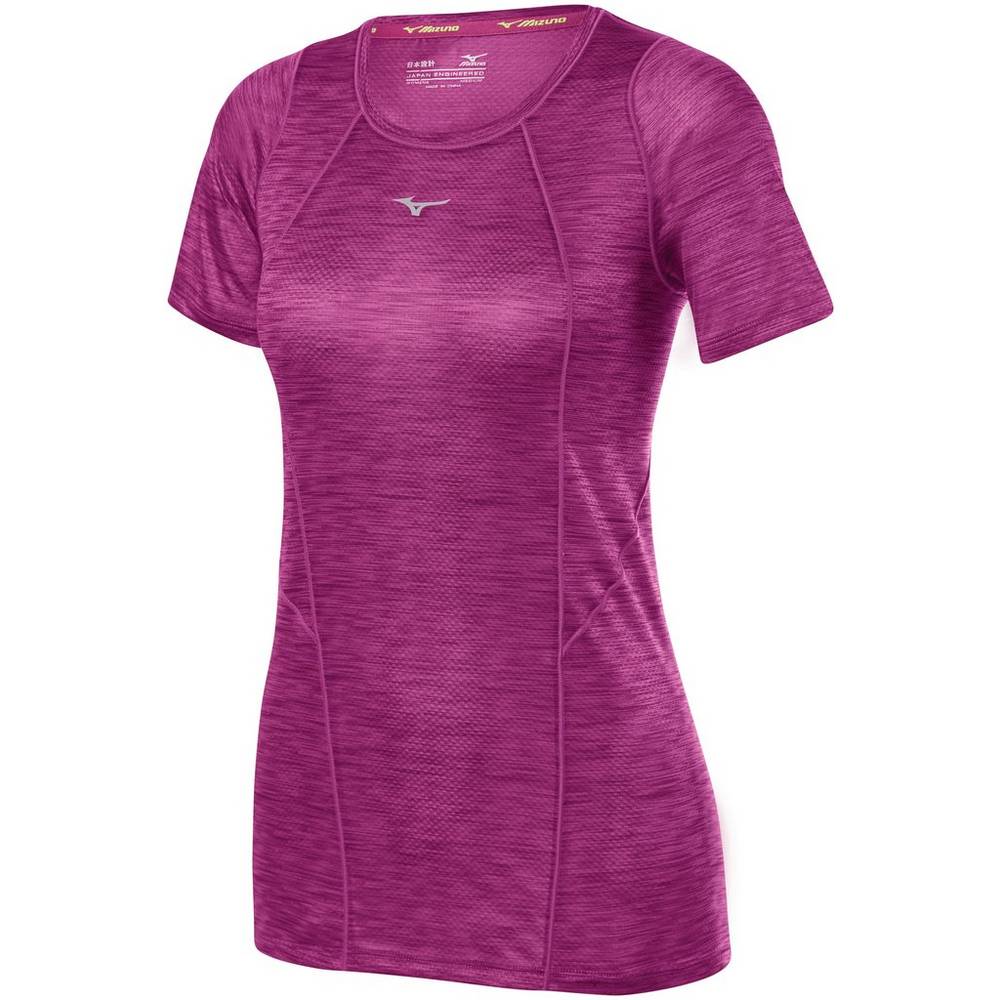 Womens Mizuno Alpha Vent Running T-Shirts Purple Philippines (MLWAPR968)